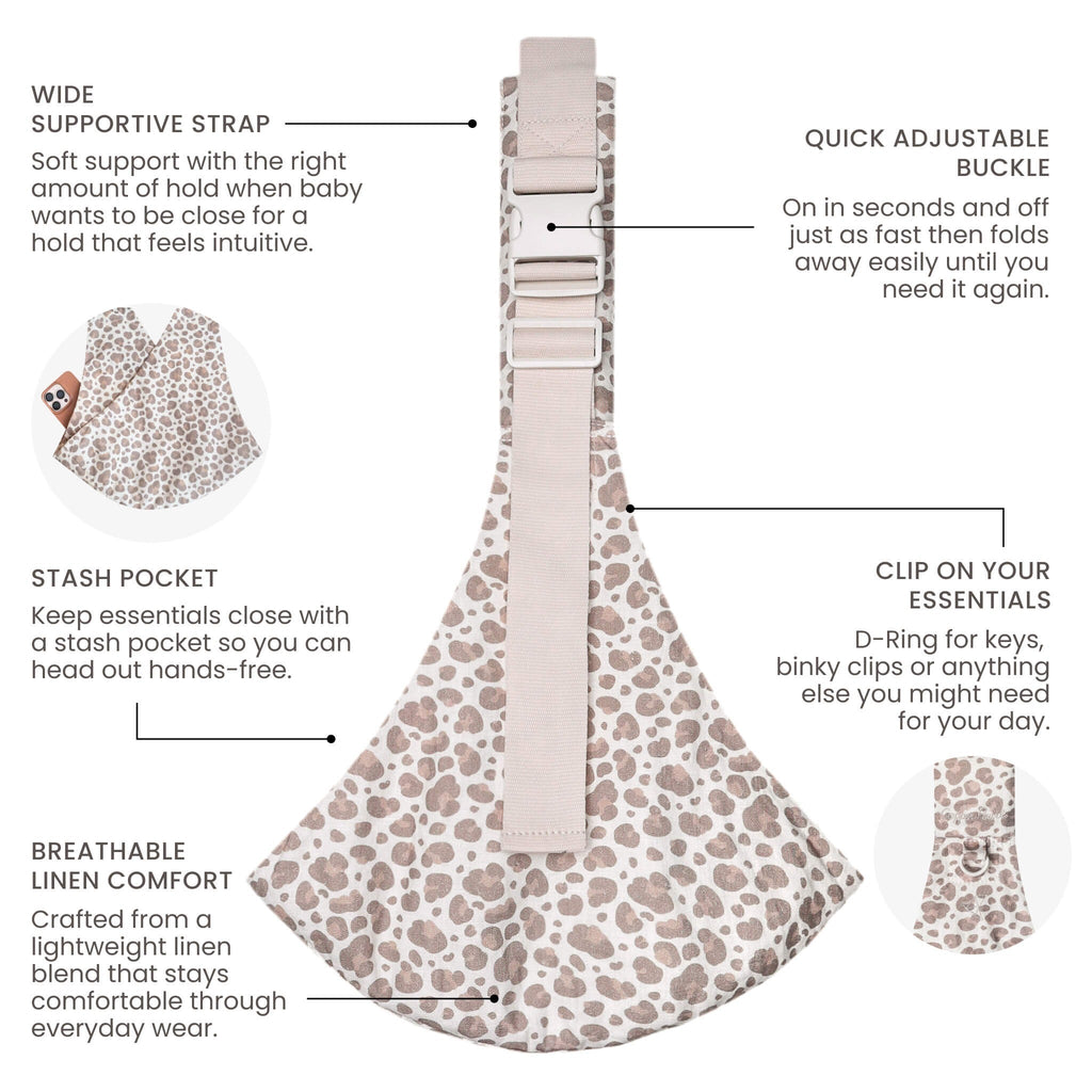Everyday Sling Carrier - Neutral Leopard