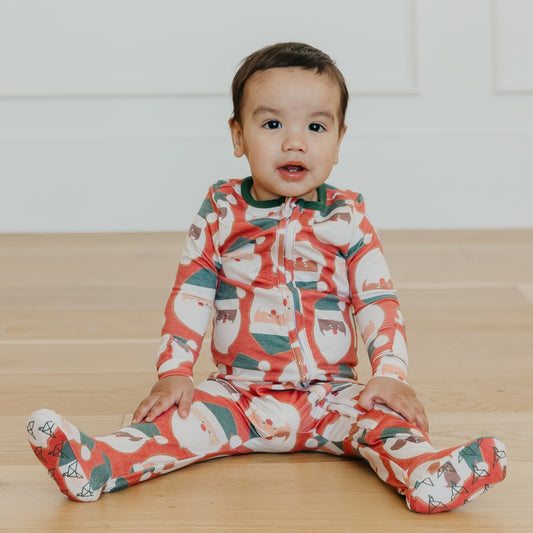 Zip-Up Footie Pajama - Claus