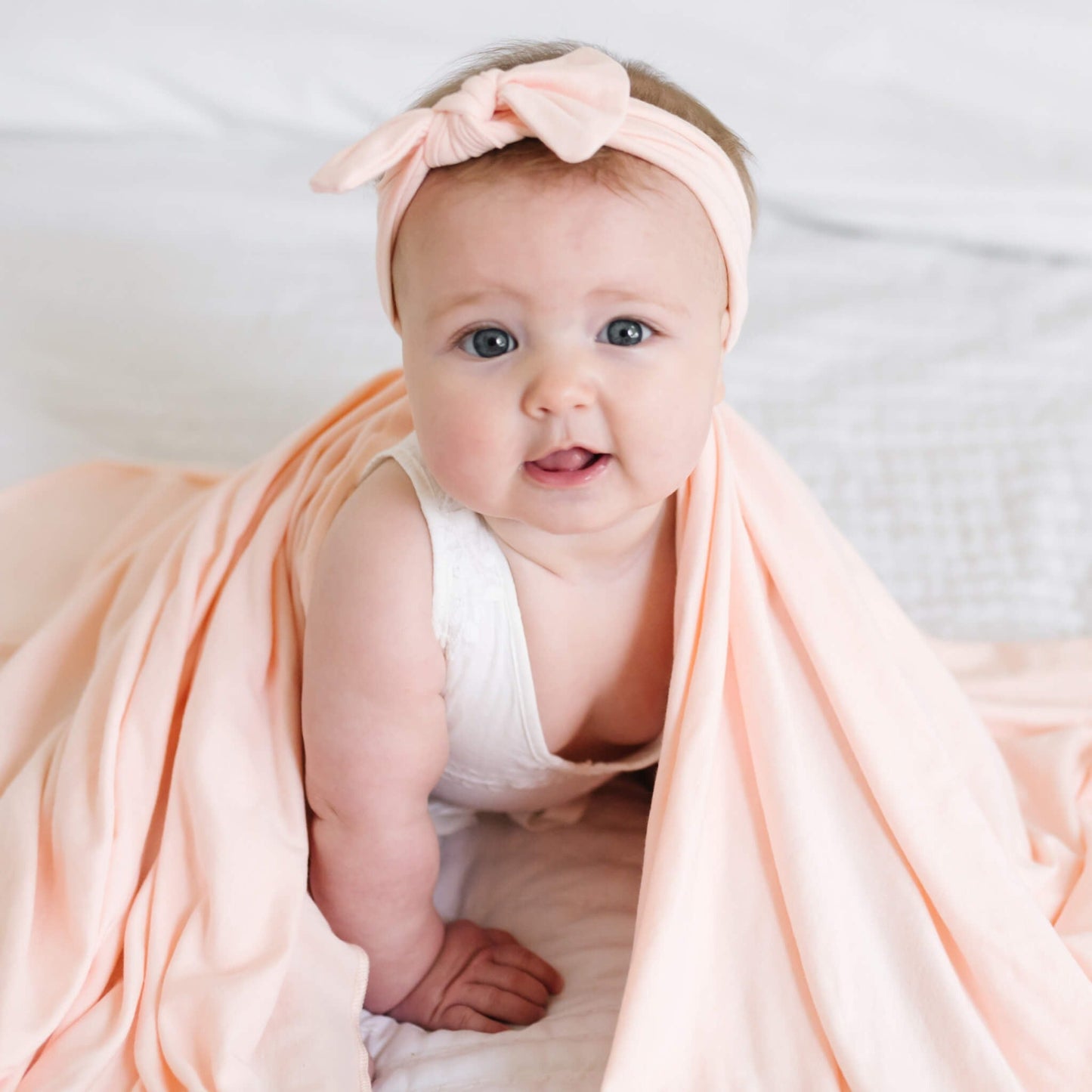 Knit Swaddle Blanket - Blush