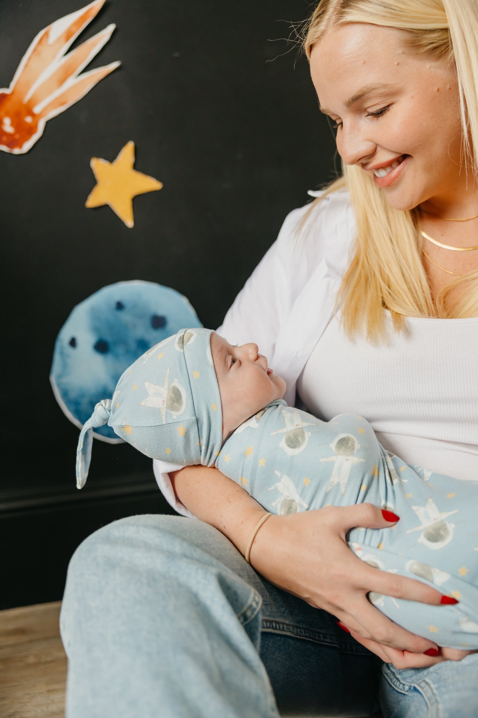 Knit Swaddle Blanket - Neil