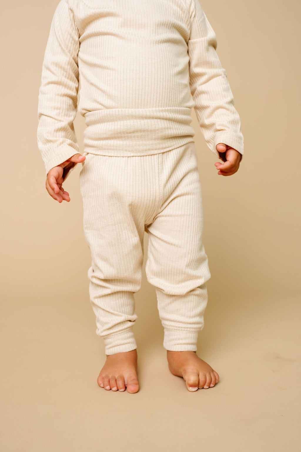 Rib Knit Baby Pants - Moonstone
