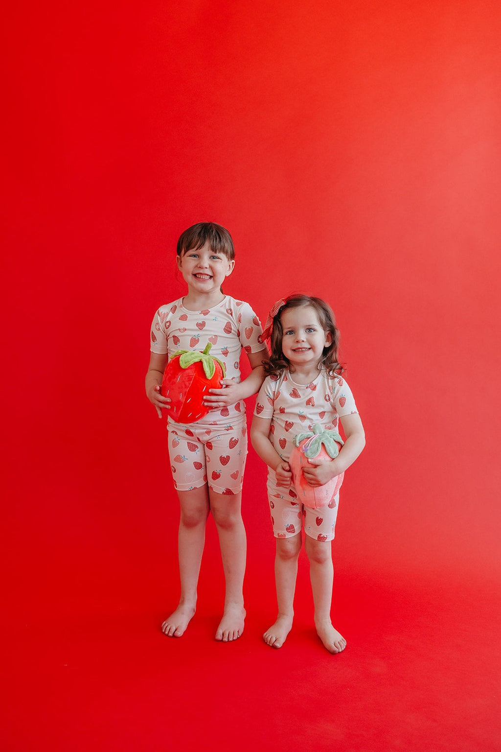 2pc Short Sleeve Pajama Set - Strawberry