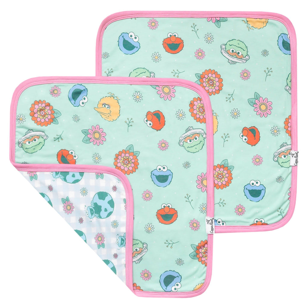 Three-Layer Security Blanket Set - Sesame Street Retro Floral