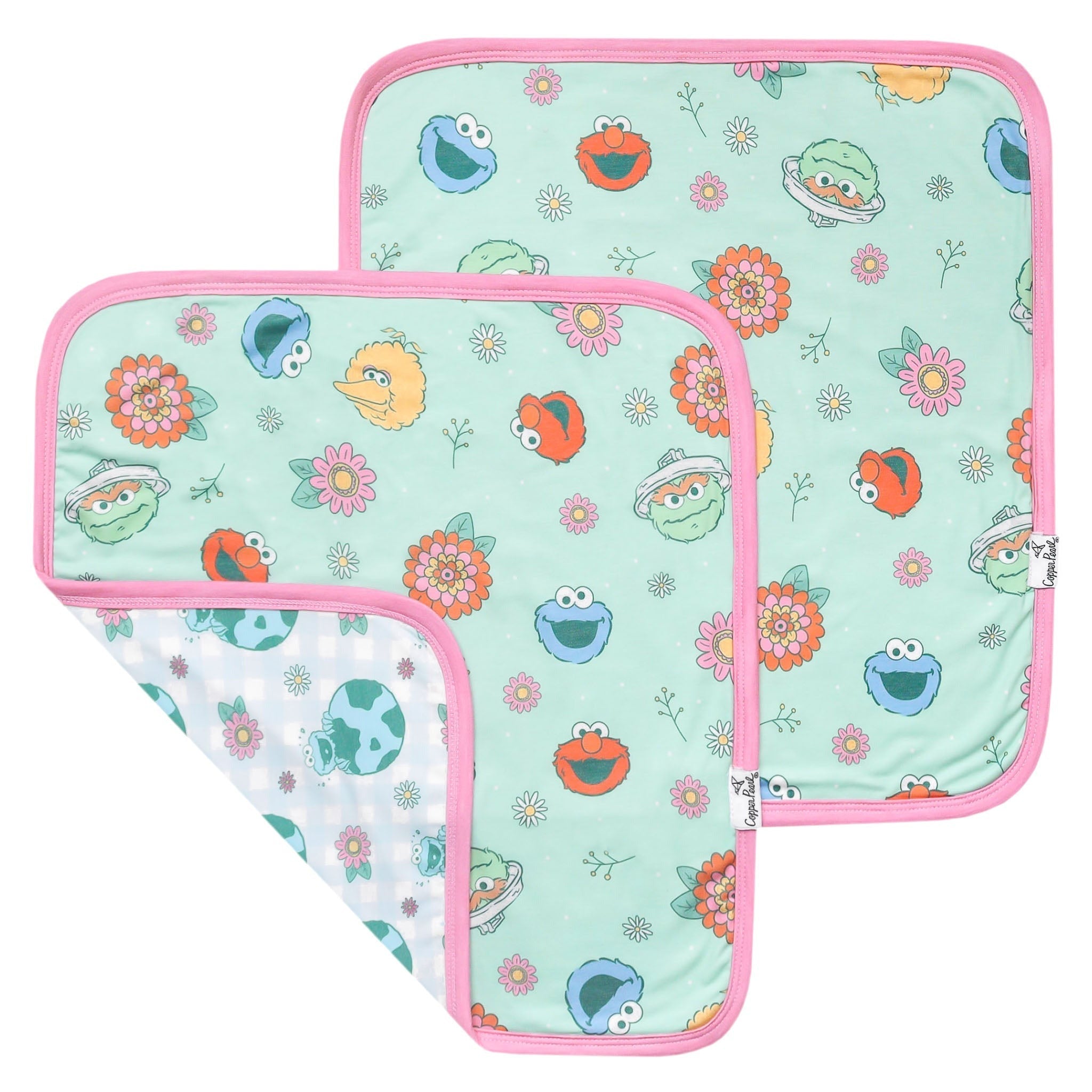 Three-Layer Security Blanket Set - Sesame Street Retro Floral
