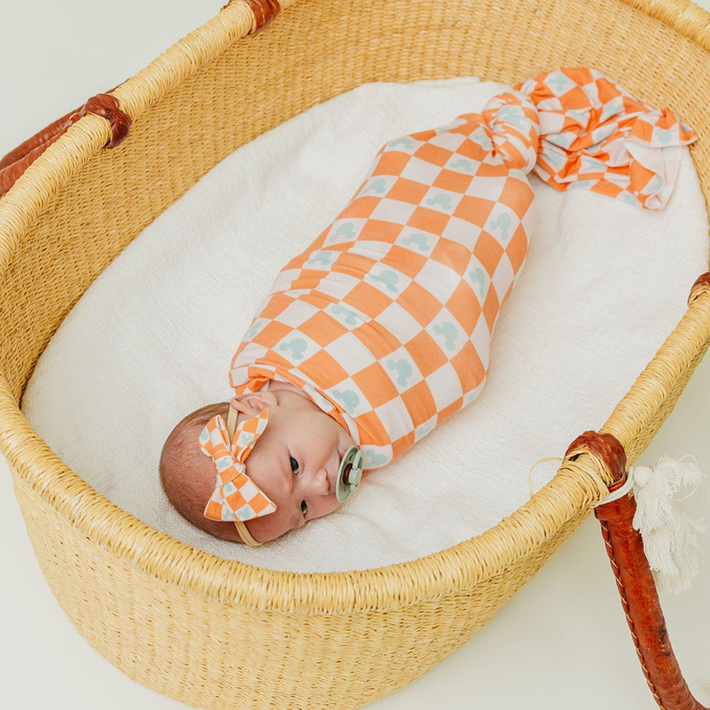 Classic Baby Bow - Mickey Mouse Check