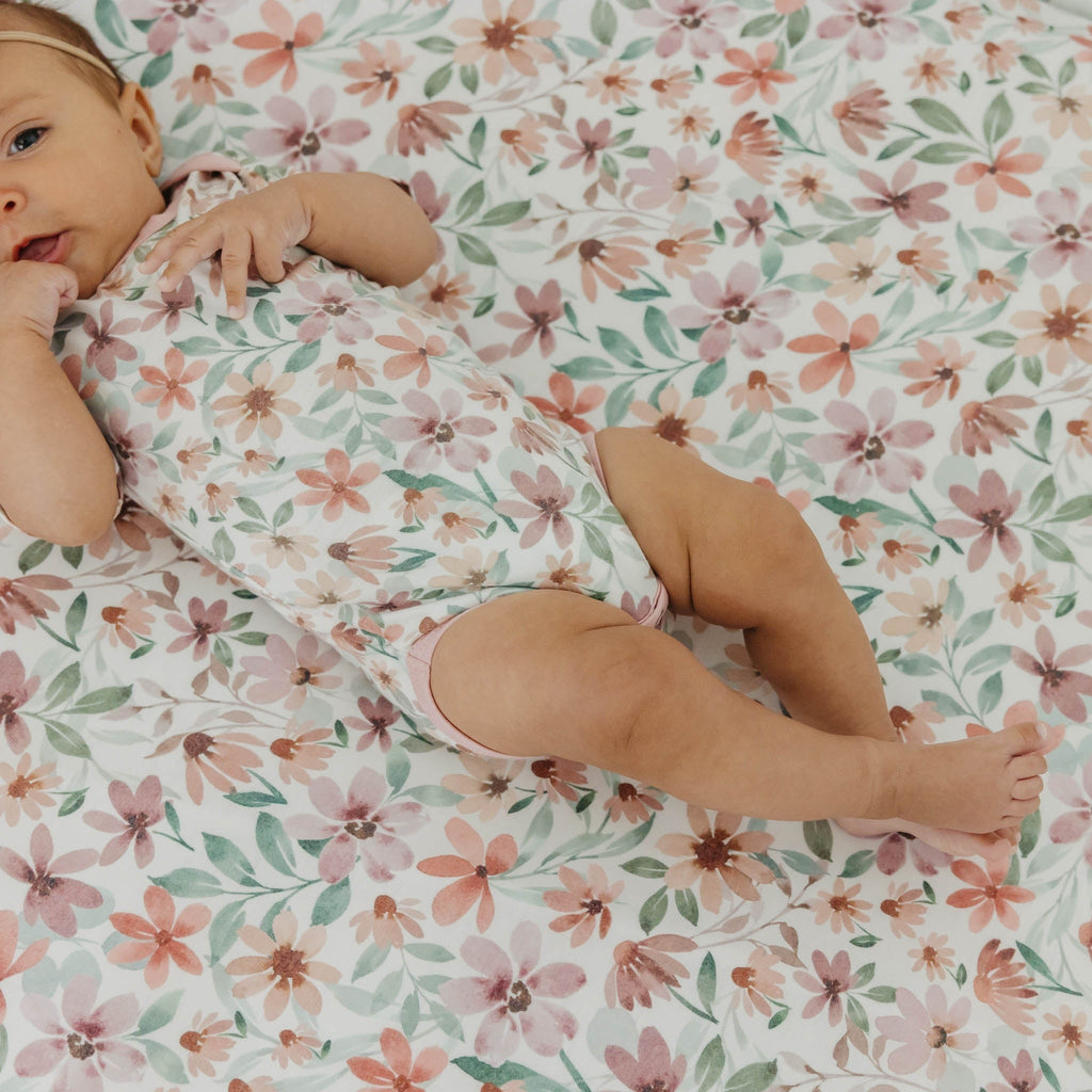 Premium Knit Fitted Crib Sheet - Natalie