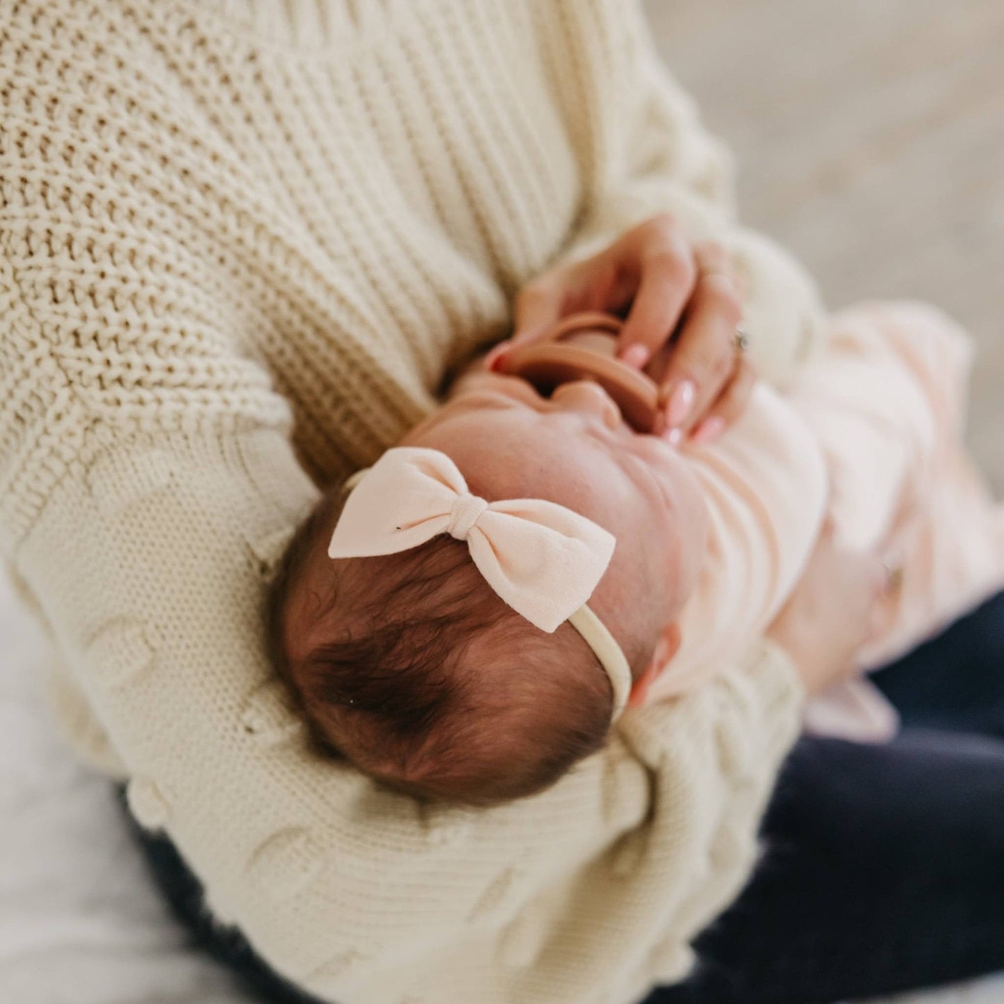 Bowtie Baby Bow - Blush