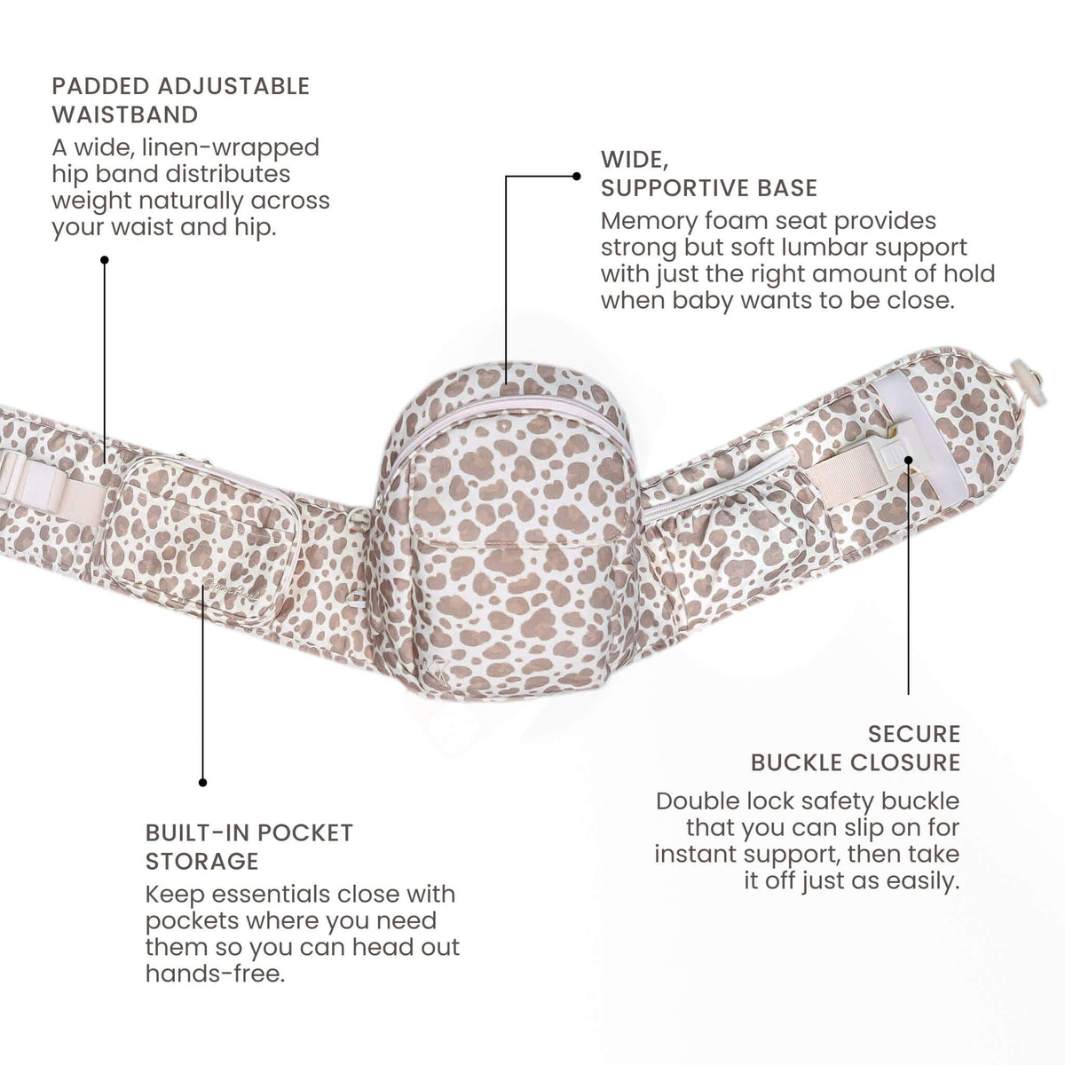 Everyday Hip Carrier - Neutral Leopard