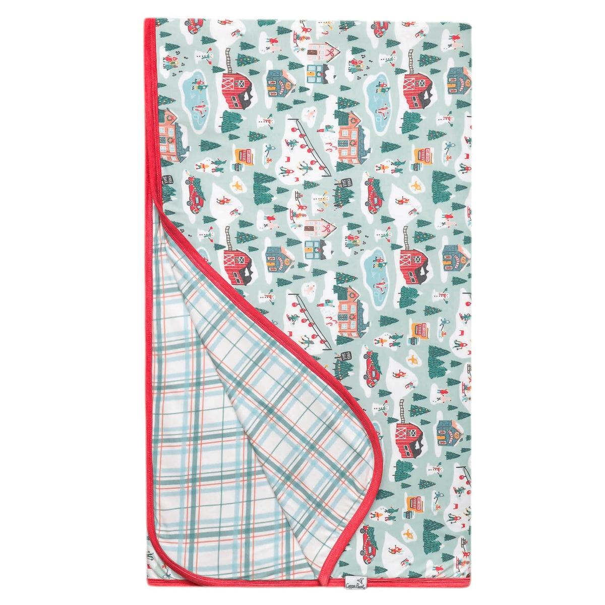 Three-Layer Jumbo Quilt - Snowy Slopes