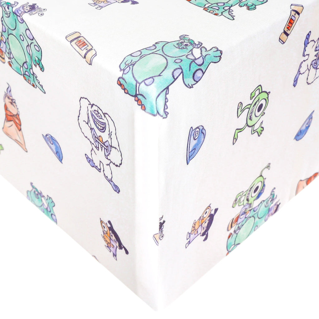 Premium Knit Fitted Crib Sheet - Monsters, Inc. Friends