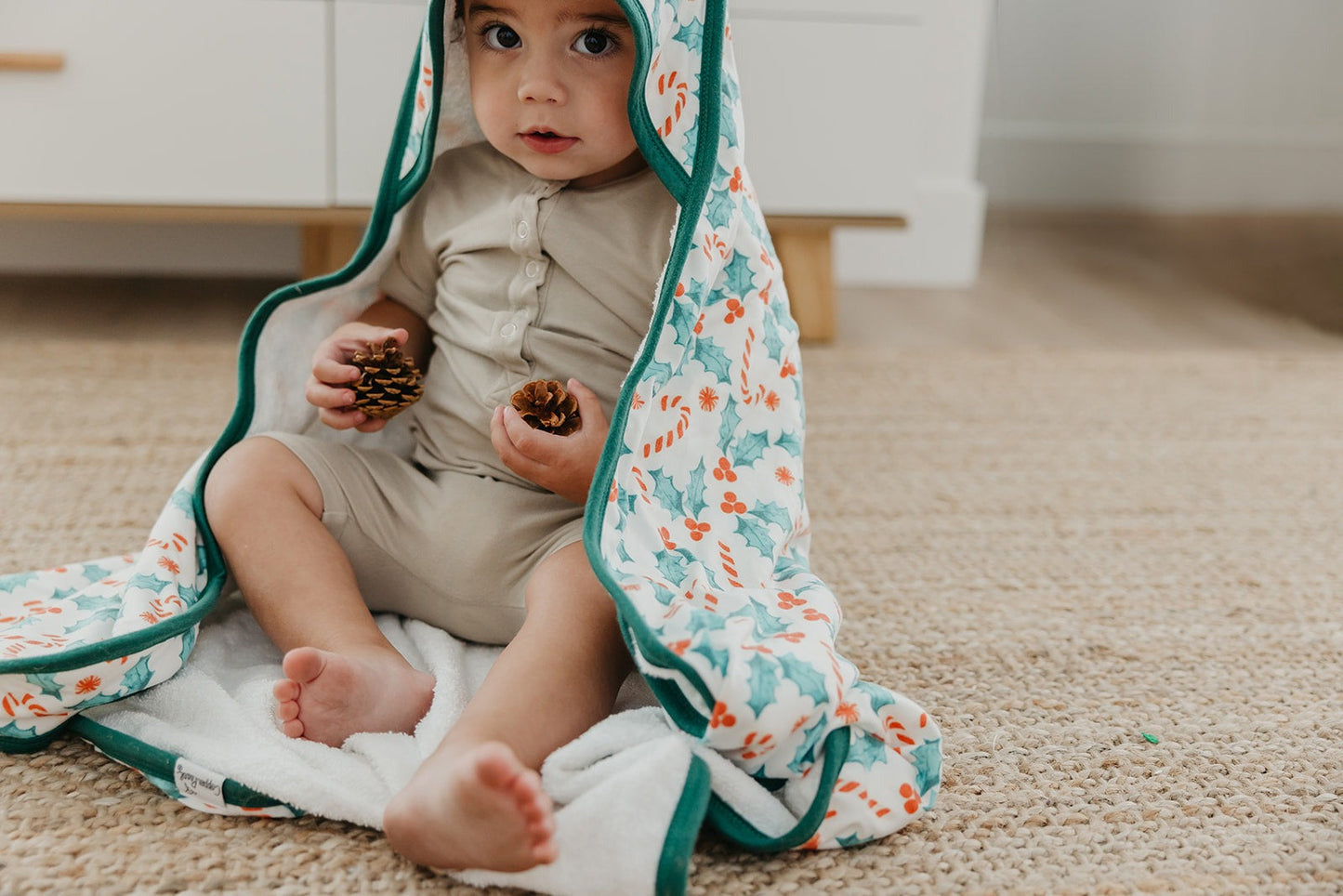 Premium Baby Knit Hooded Towel - Holly
