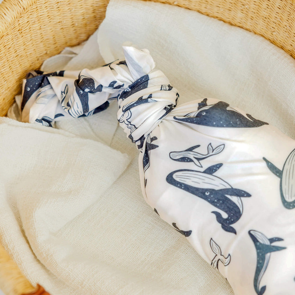 Knit Swaddle Blanket - Cove