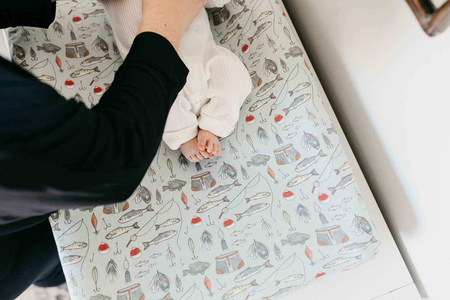 Premium Knit Diaper Changing Pad Cover - Trout