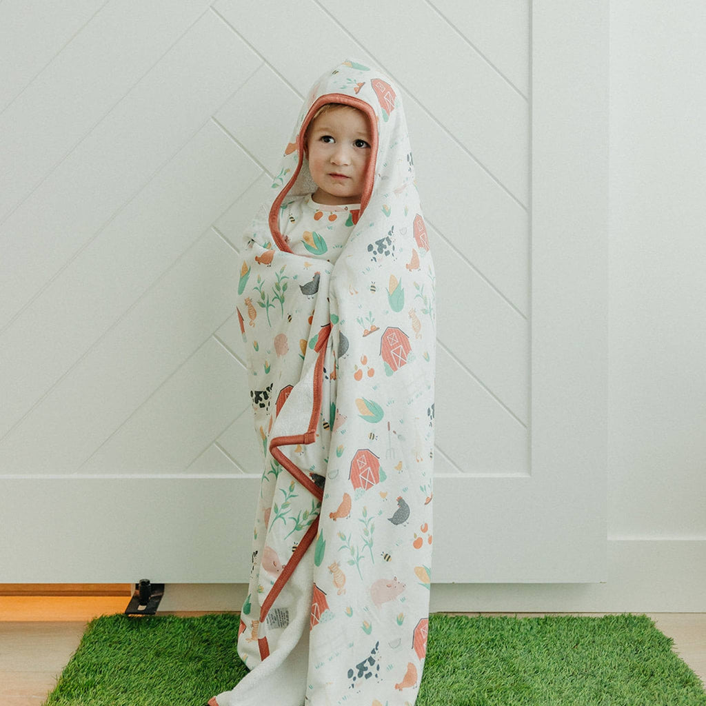 Premium Big Kid Hooded Towel - Farmstead