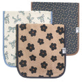 3 Pack Premium Burp Cloths - Gemma In Tan