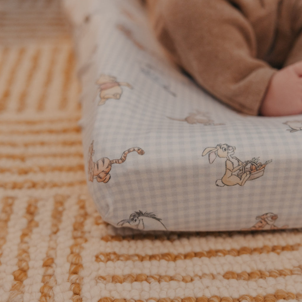 Premium Knit Diaper Changing Pad Cover - Winnie the Pooh and Friends