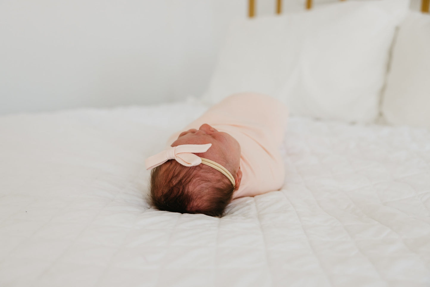 Ribbon Baby Bow - Blush