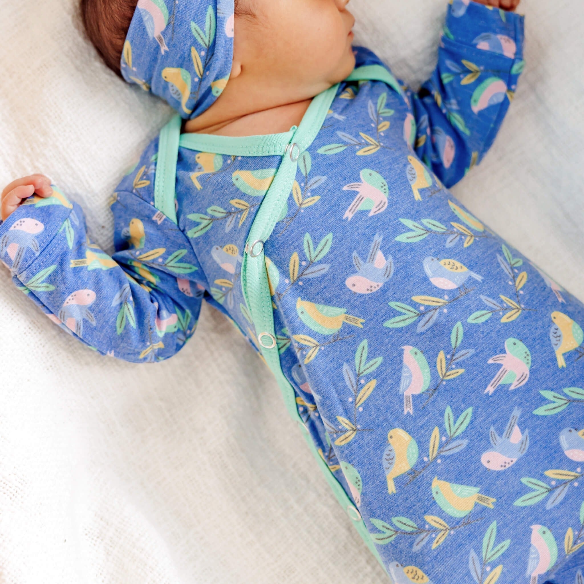Newborn Knotted Gown - Birdie