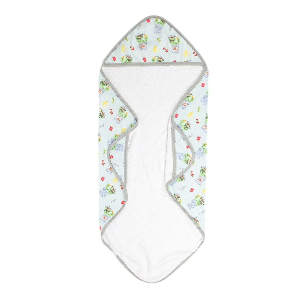 Premium Baby Knit Hooded Towel - Oscar the Grouch