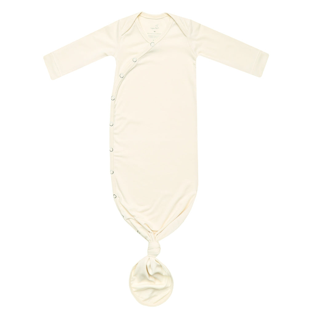 Newborn Knotted Gown - Cru