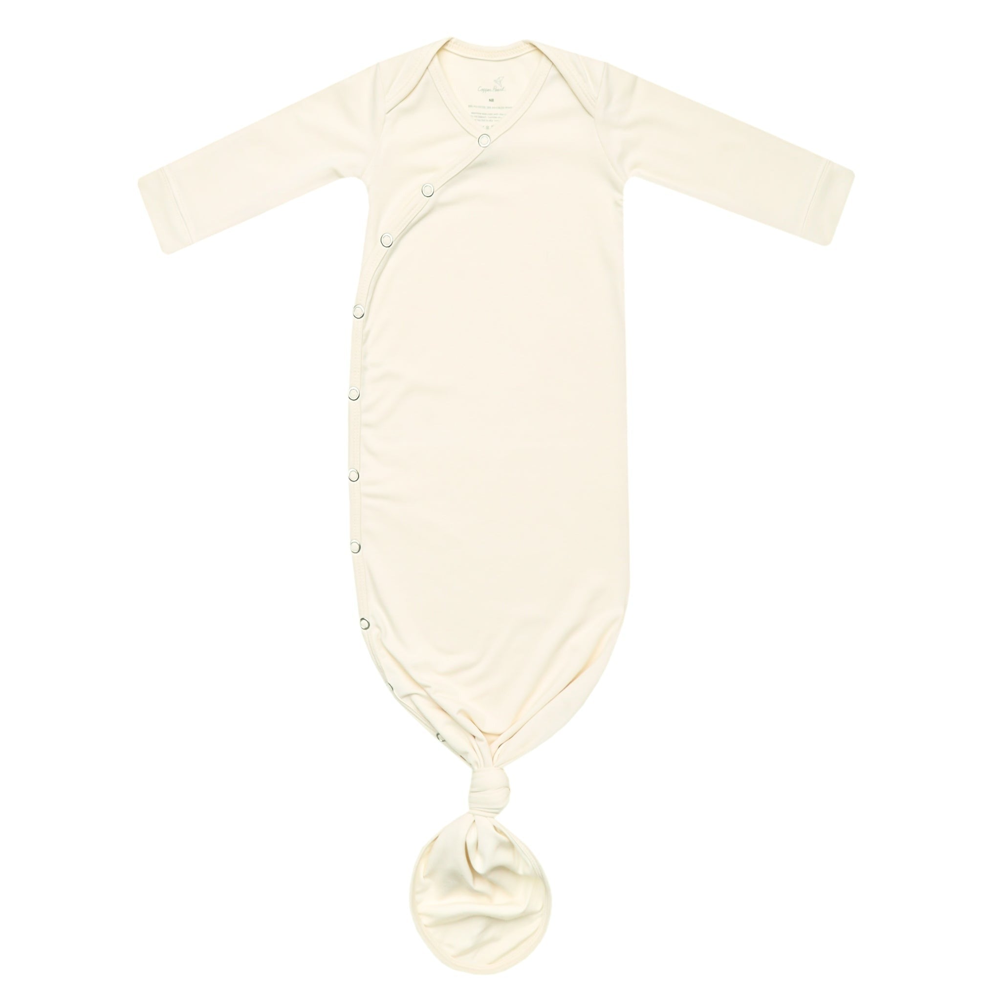 Newborn Knotted Gown - Cru