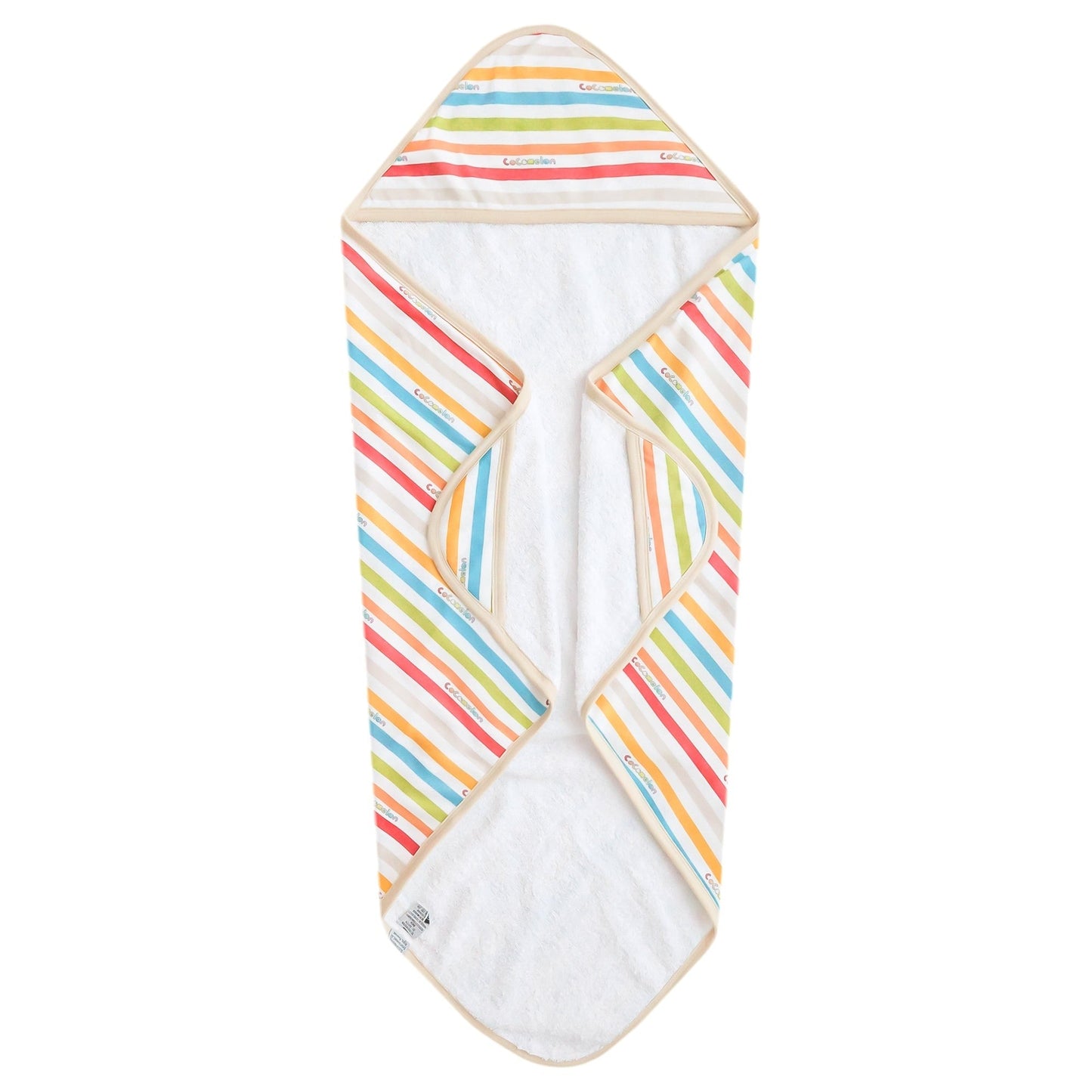Premium Baby Knit Hooded Towel - CoComelon Stripe