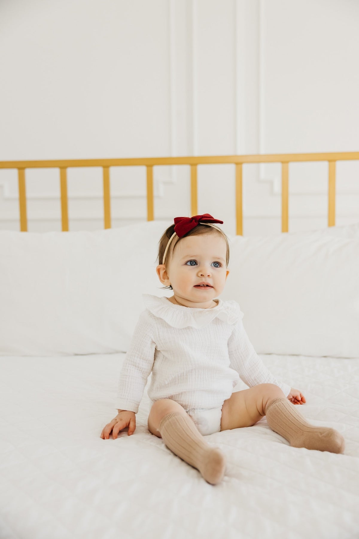 Classic Baby Bow - Ruby
