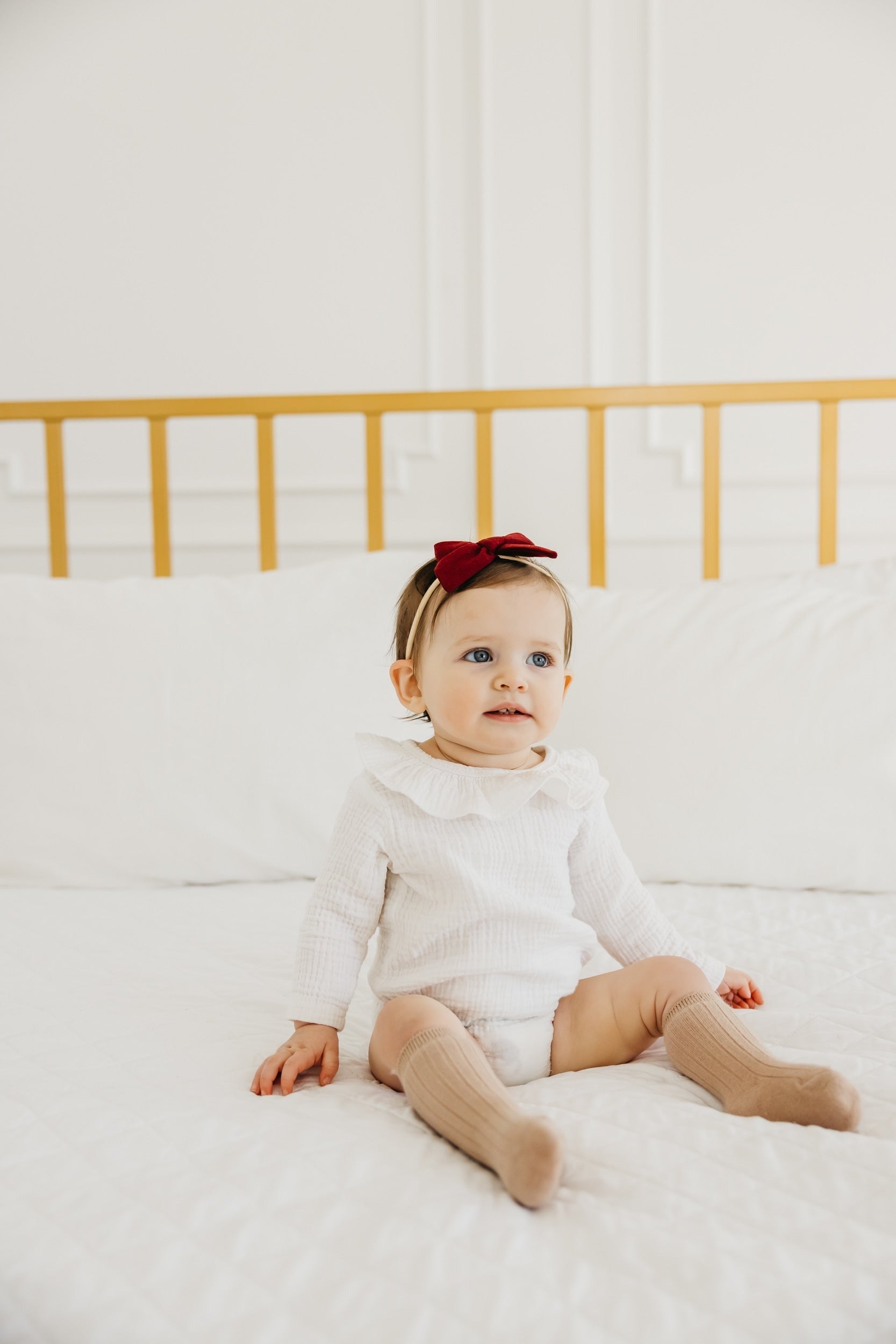 Classic Baby Bow - Ruby