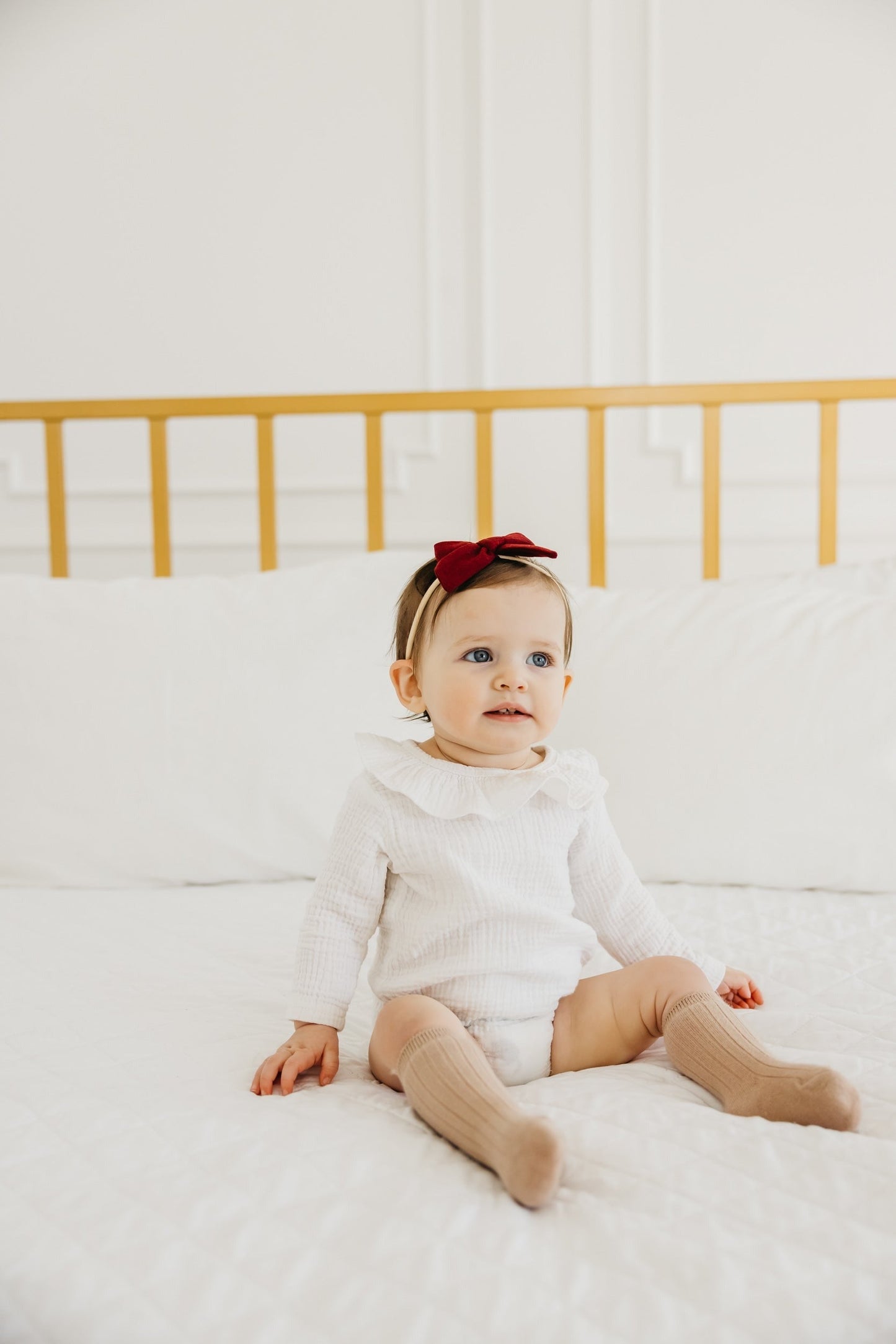Classic Baby Bow - Ruby