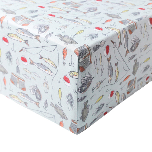 Premium Knit Fitted Crib Sheet - Trout
