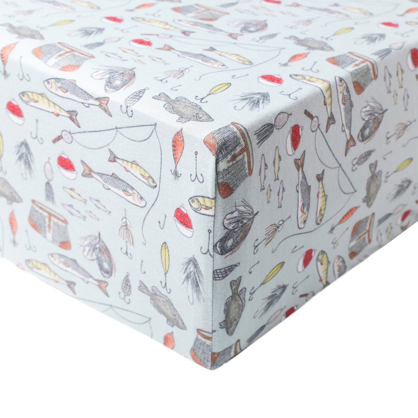 Premium Knit Fitted Crib Sheet - Trout