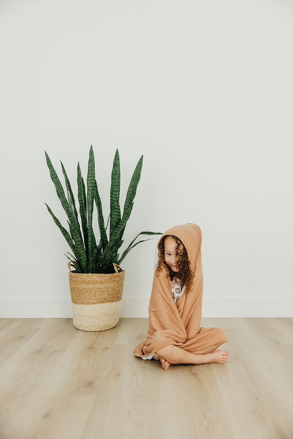 Premium Baby Knit Hooded Towel - Pecan