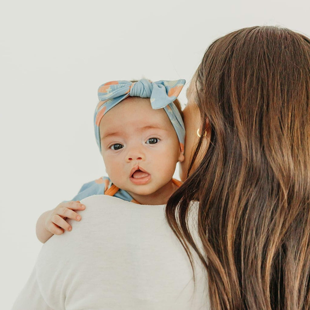 Knit Headband Bow - Clementine