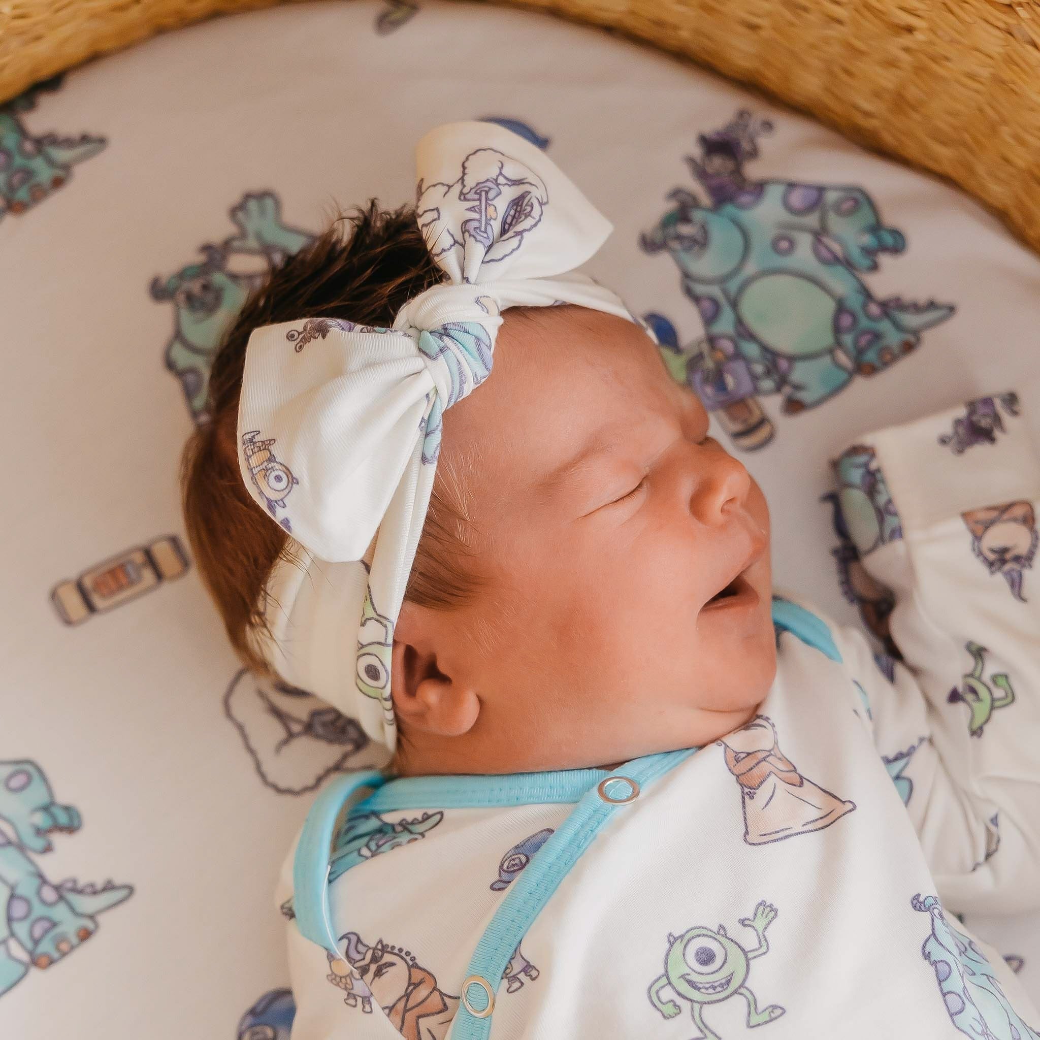 Knit Headband Bow - Monsters, Inc. Friends