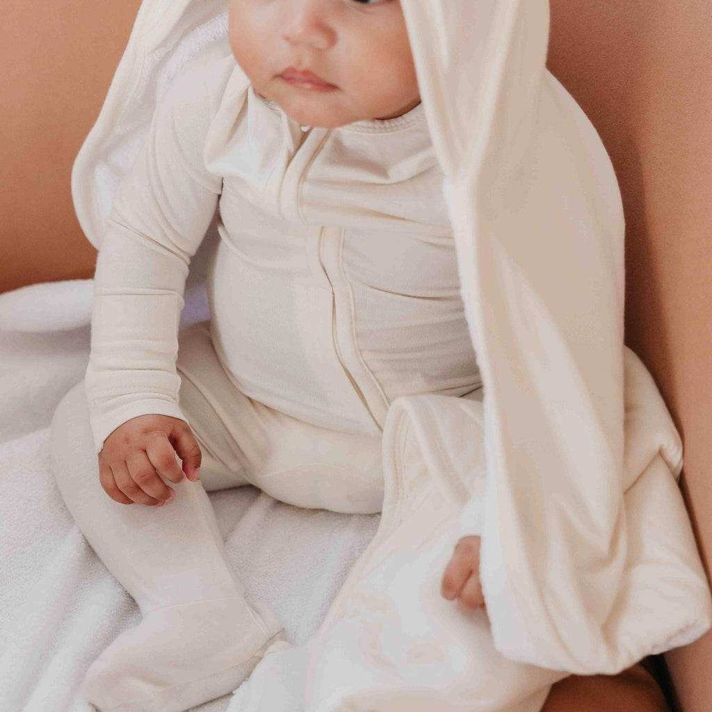 Premium Baby Knit Hooded Towel - Cru