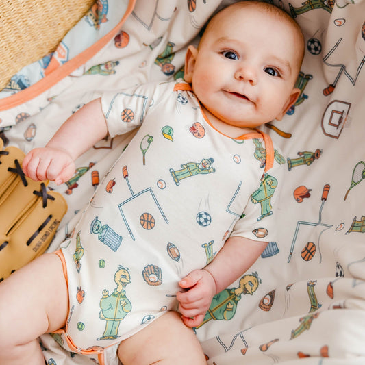 Short Sleeve Bodysuit - Sesame Street Varsity Friends