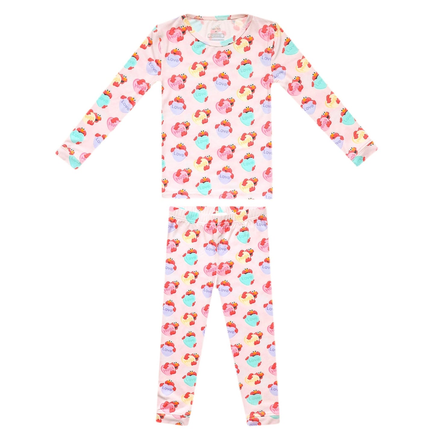 2pc Long Sleeve Pajama Set - Elmo Heart Candies