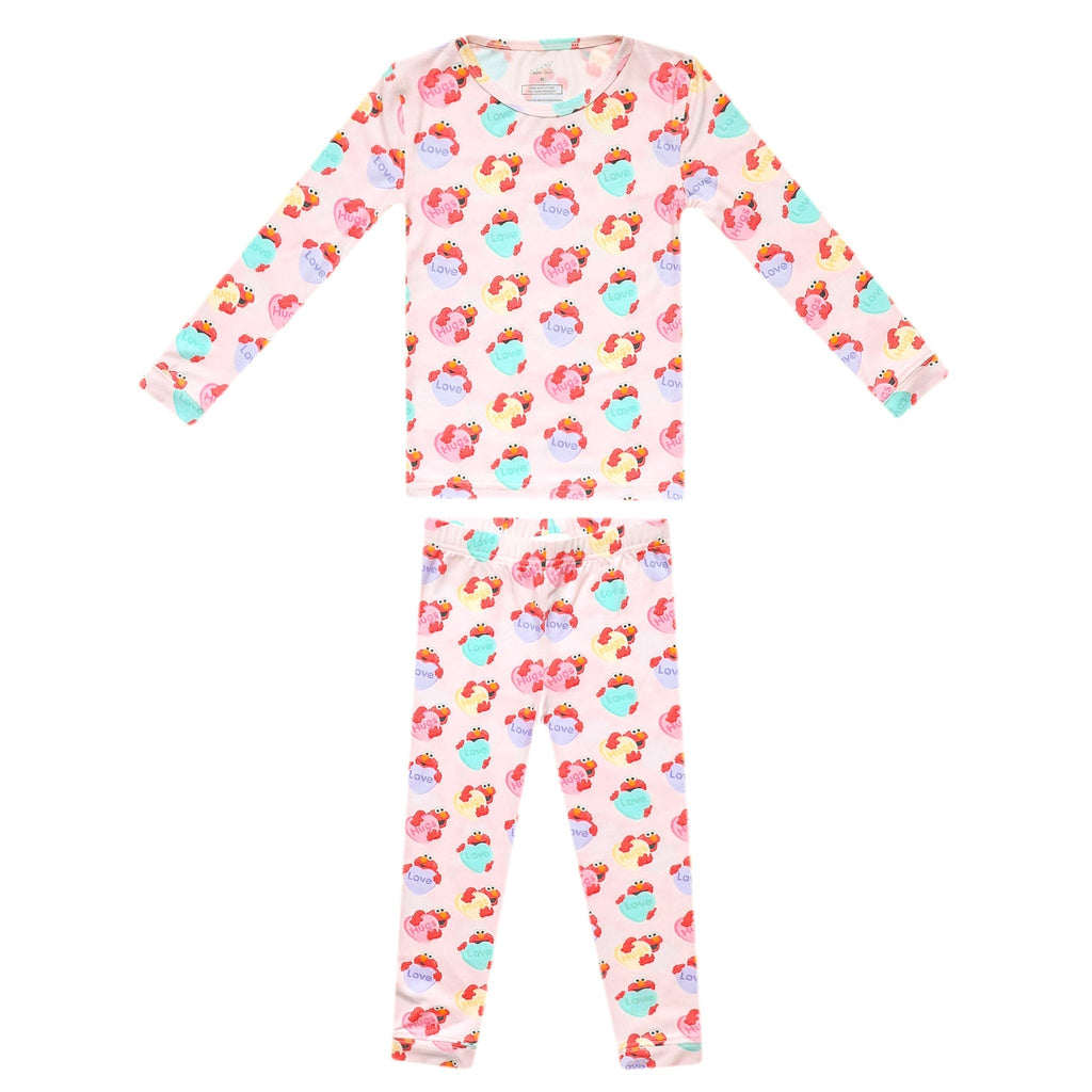 2pc Long Sleeve Pajama Set - Elmo Heart Candies