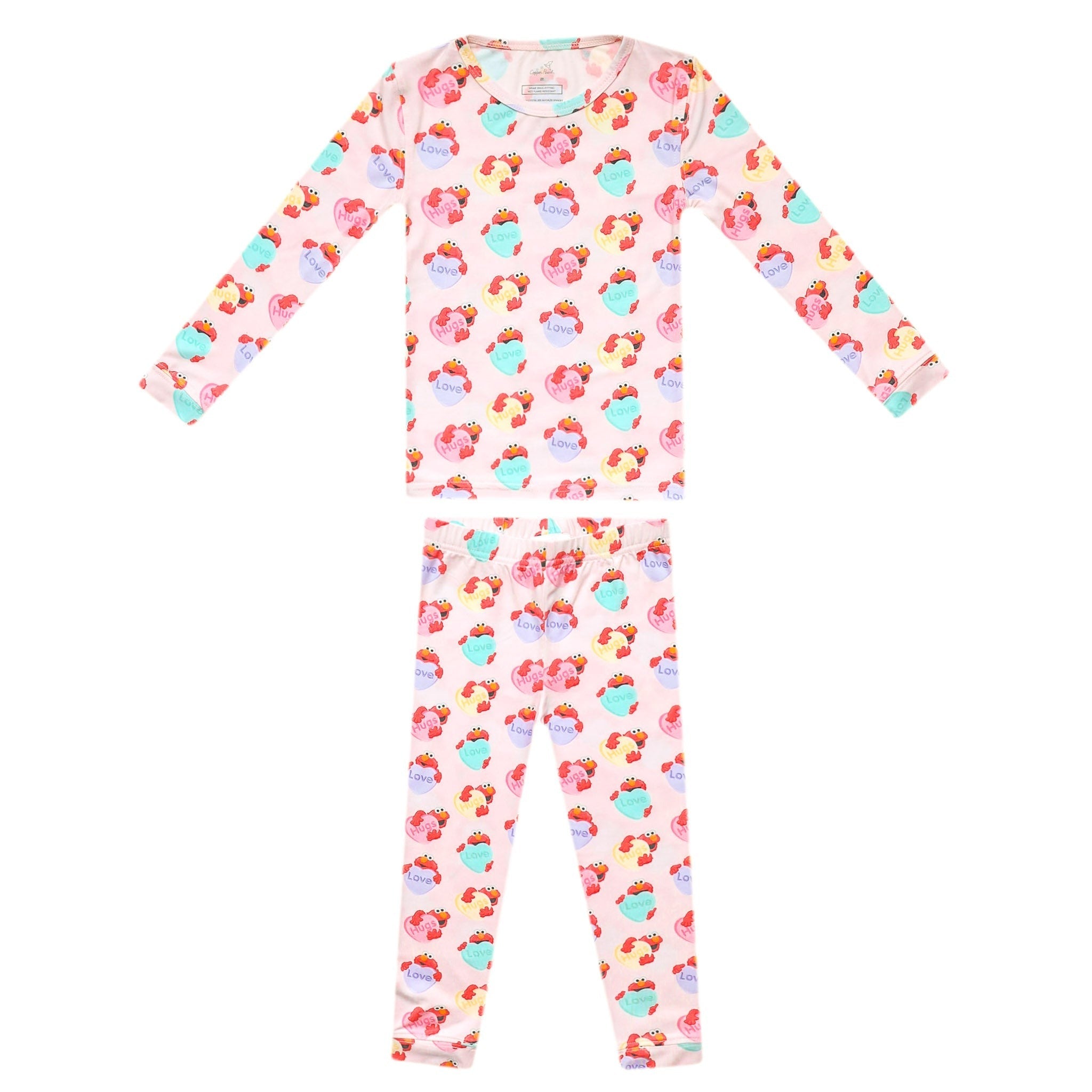 2pc Long Sleeve Pajama Set - Elmo Heart Candies
