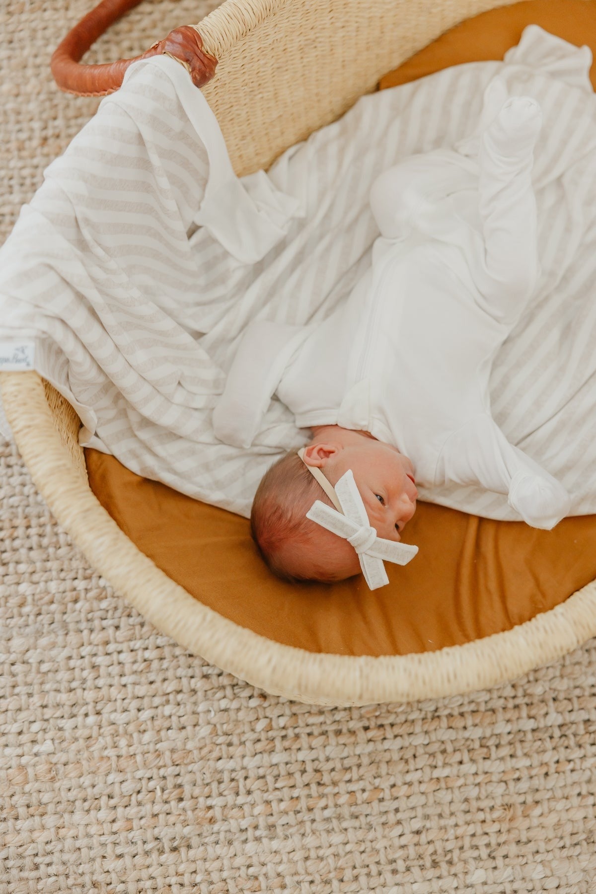 Ribbon Baby Bow - Coastal