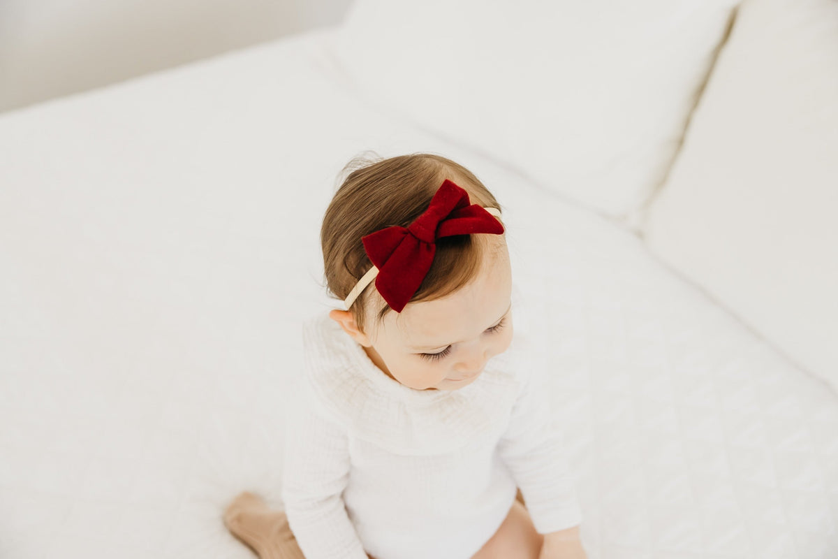 Classic Baby Bow - Ruby