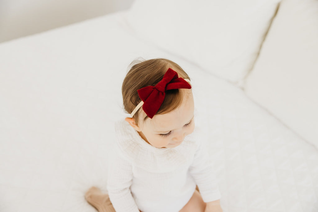 Classic Baby Bow - Ruby