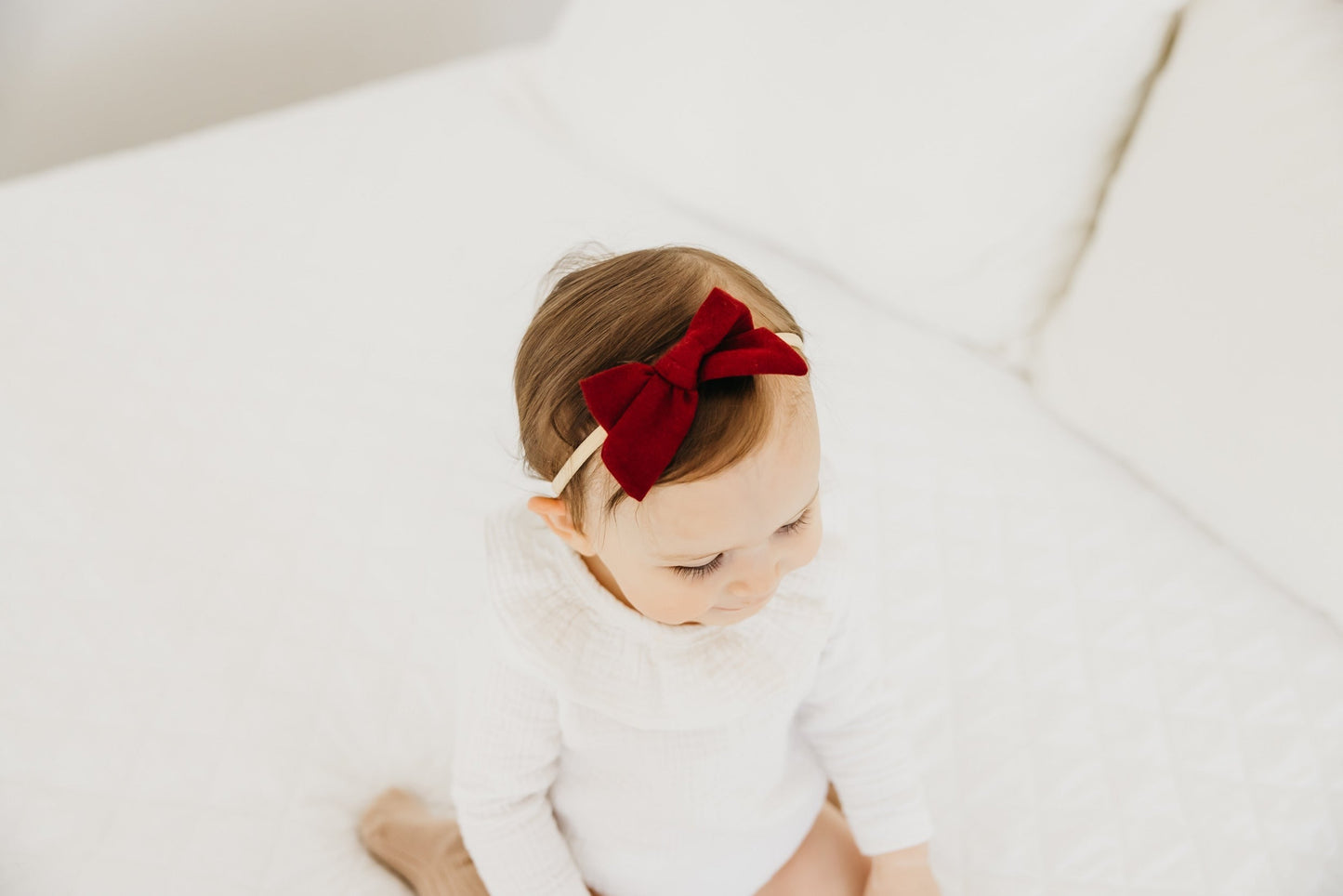 Classic Baby Bow - Ruby