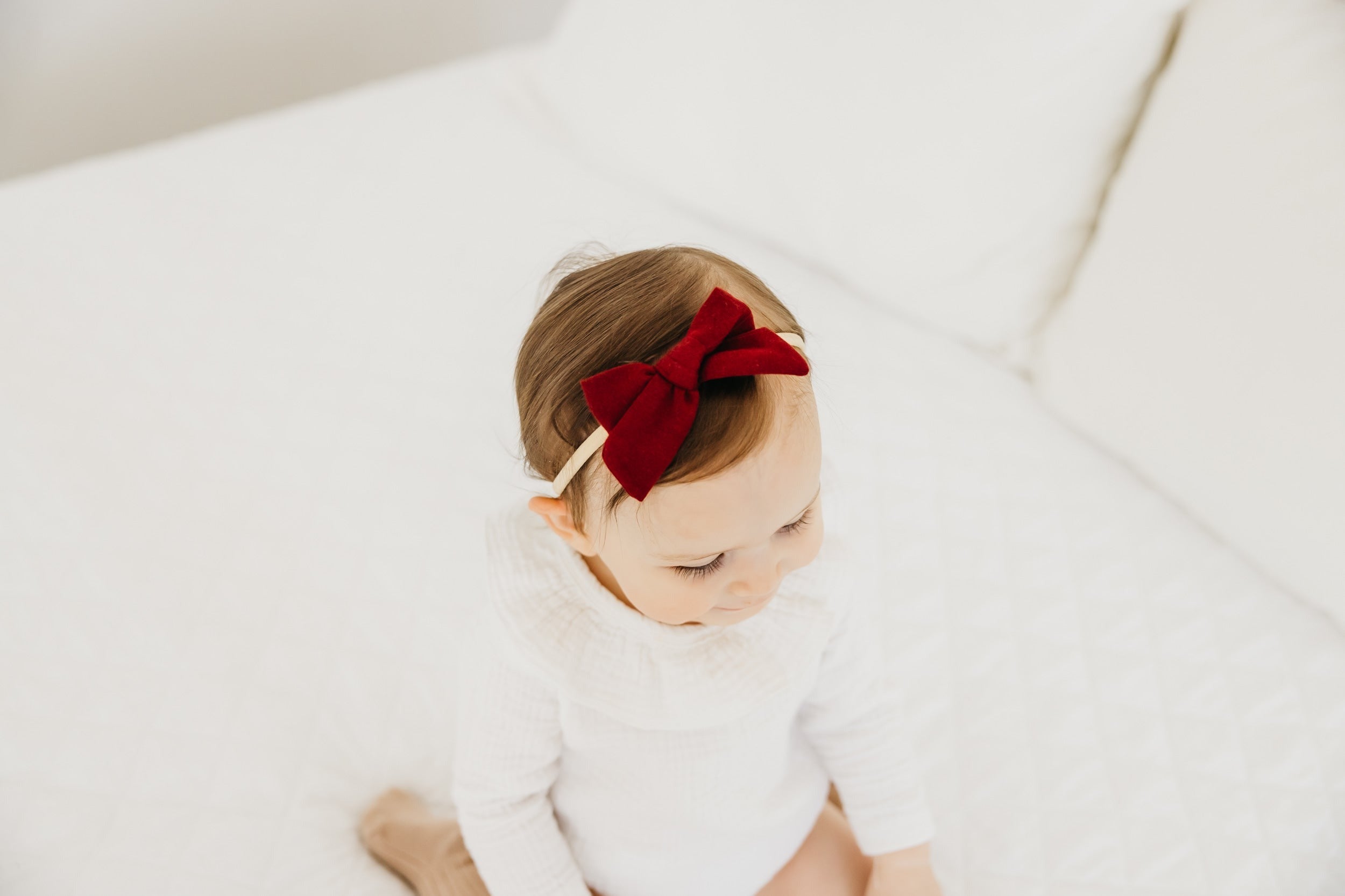 Classic Baby Bow - Ruby