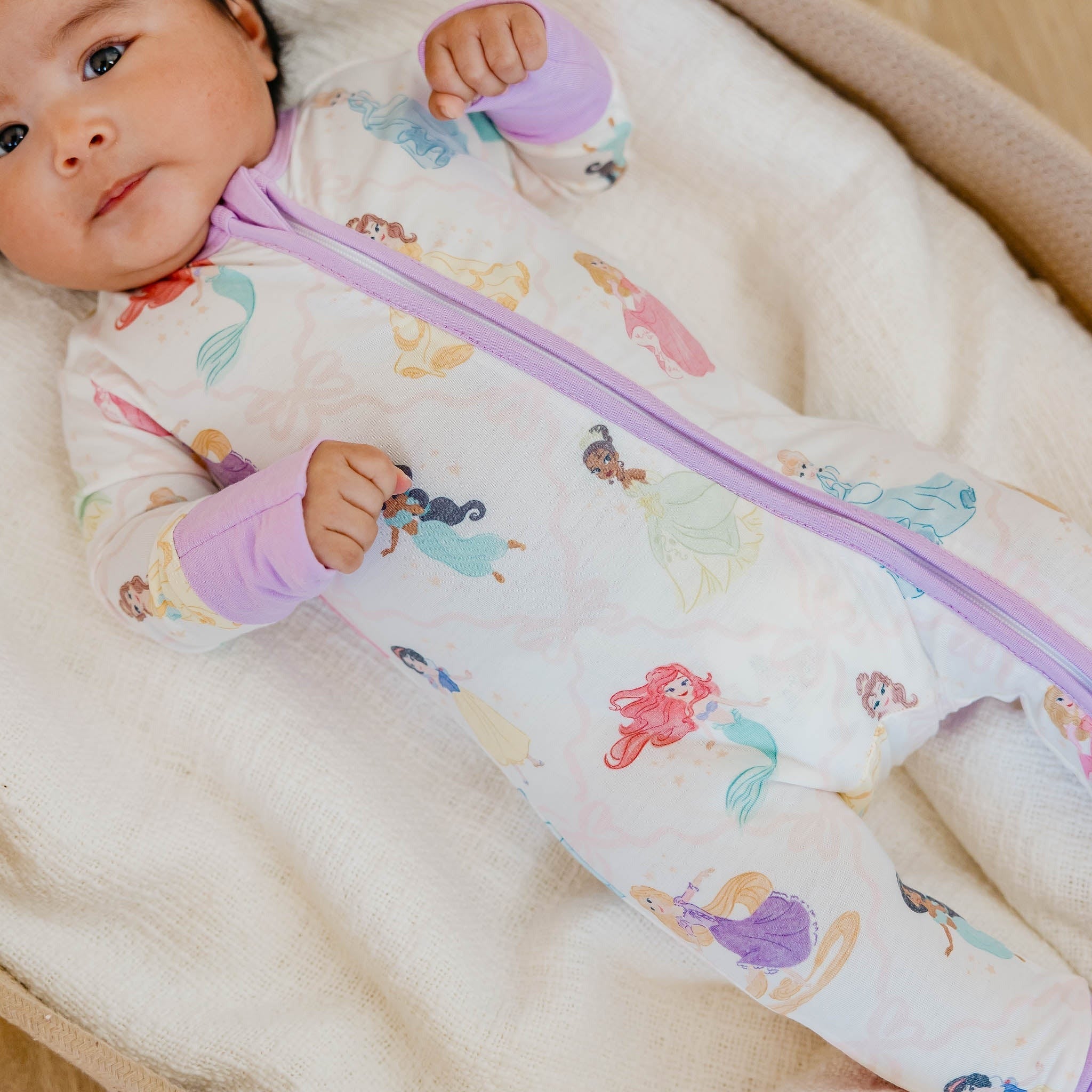 Convertible Zip-Up Footie - Disney Princess