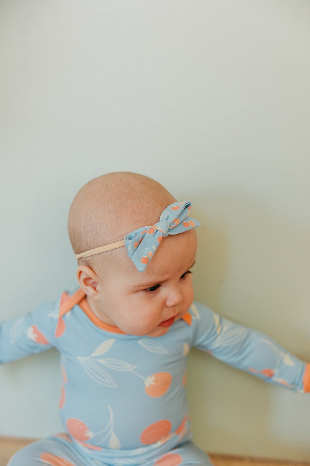 Ribbon Baby Bow - Clementine
