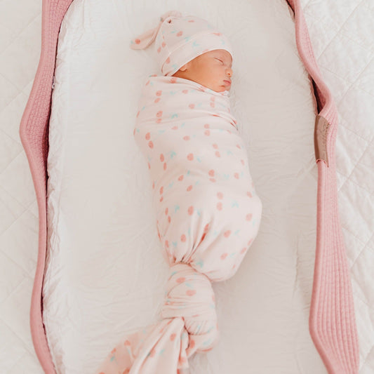 Knit Swaddle Blanket - Cheery
