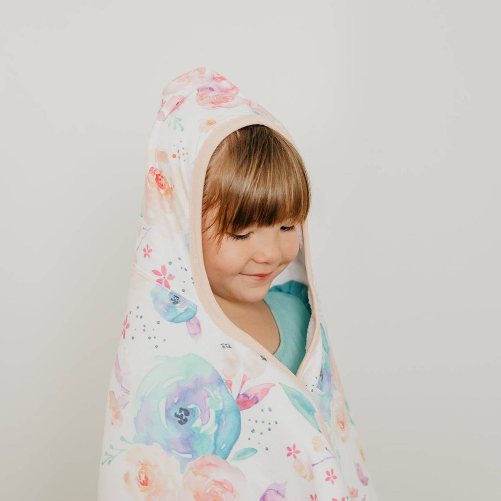 Premium Big Kid Hooded Towel - Bloom