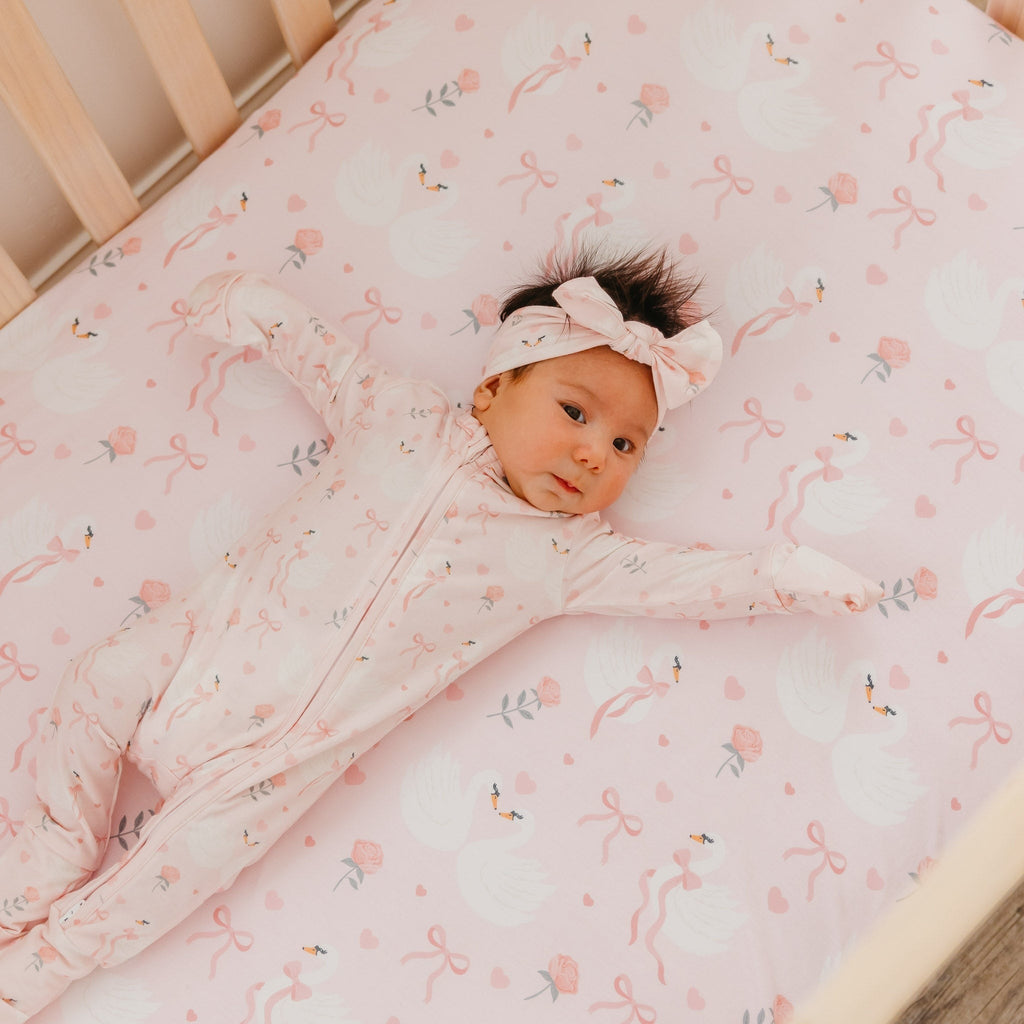Premium Knit Fitted Crib Sheet - Adelia