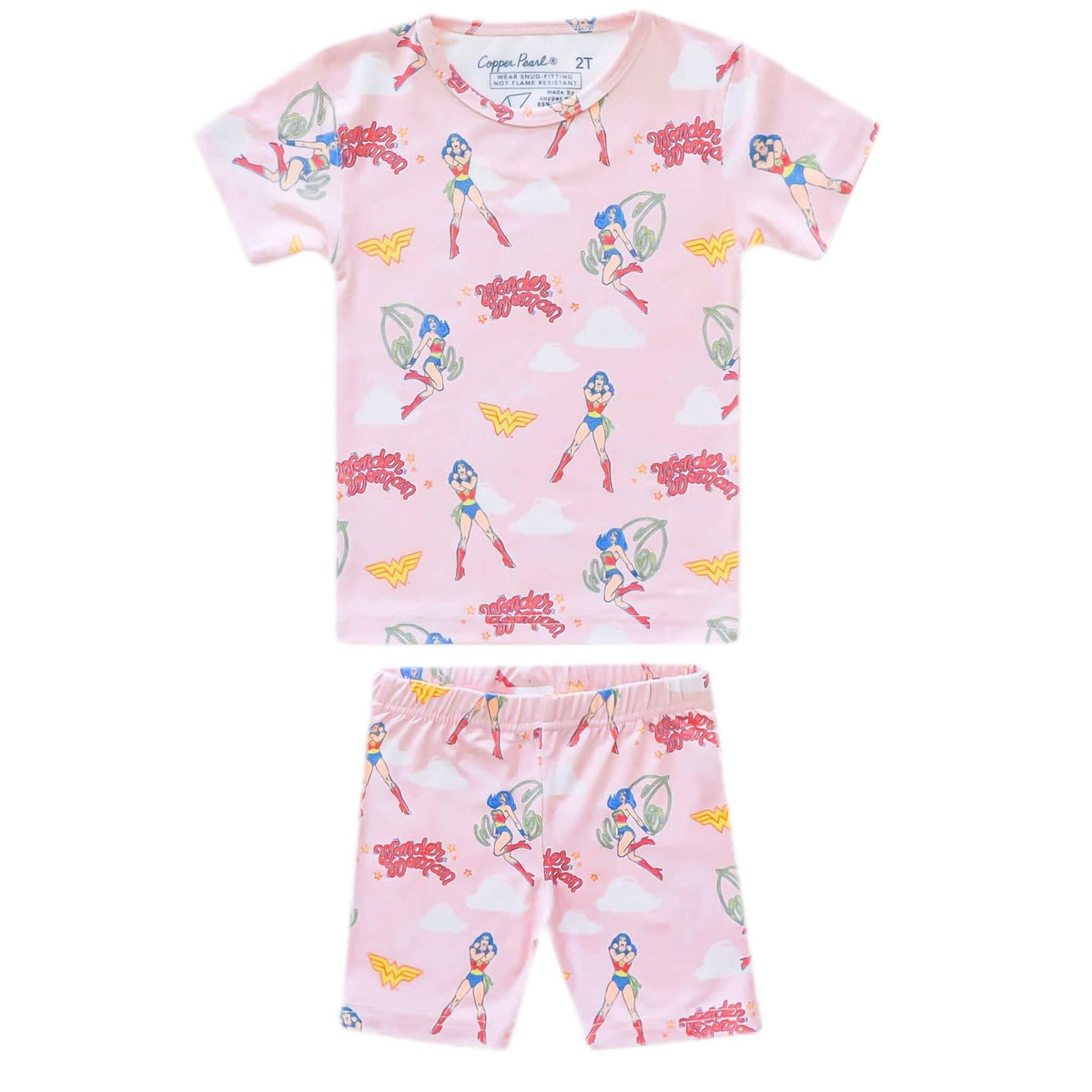 2pc Short Sleeve Pajama Set - Wonder Woman